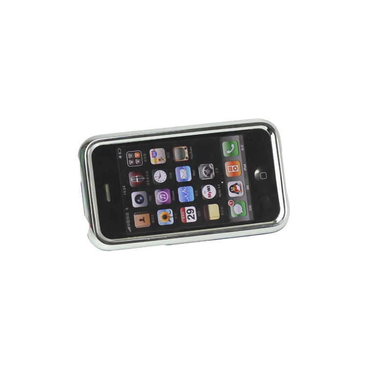 Snap-on Electroplating Hard Plastic Case with Stand for iPhone 3G/3GS - Blue