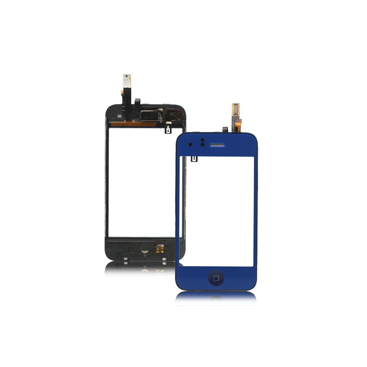 iPhone 3GS Touch Screen Digitizer with Home Button Bezel Earpiece ect - Dark Blue