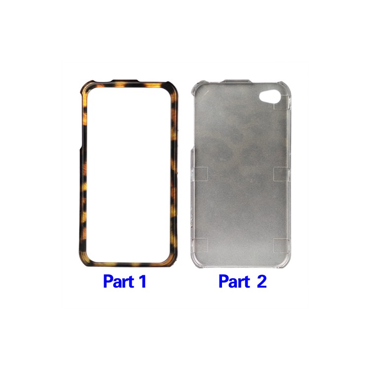 Detachable Leopard Hard Case for iPhone 4 4S