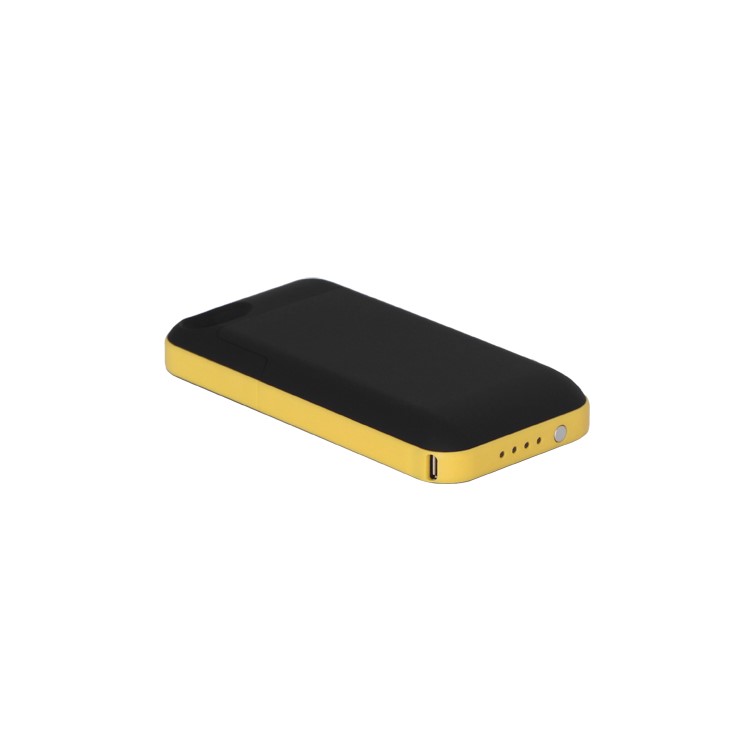 2000mAh External Backup Battery Charger Case for iPhone 4 4S - Yellow / Black