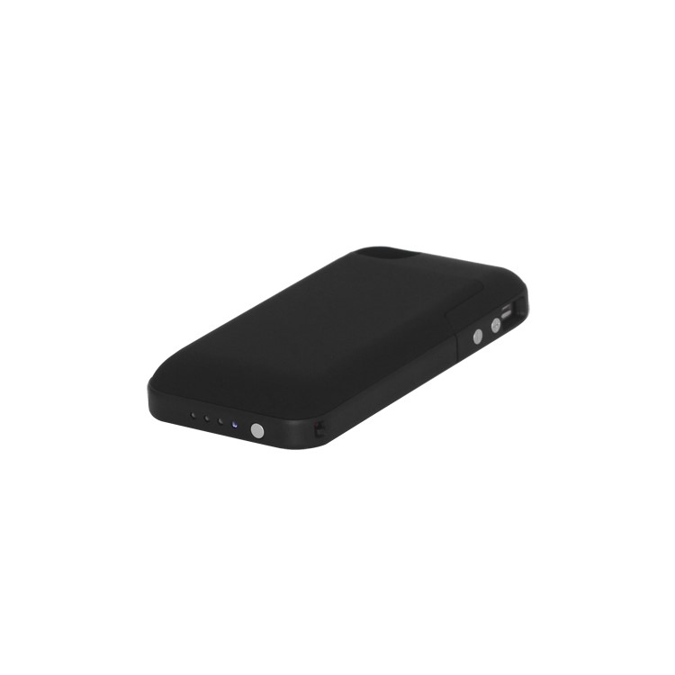 2000mAh External Backup Battery Charger Case for iPhone 4 4S - Black