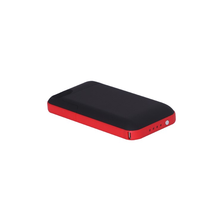 2000mAh External Backup Battery Charger Case for iPhone 4 4S - Red / Black