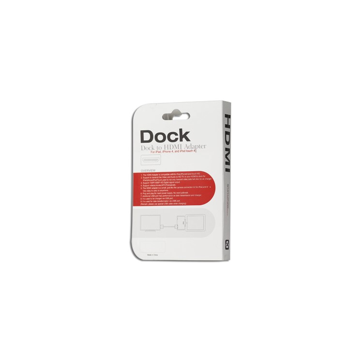 Dock to HDMI / Mini USB Adapter for iPad , iPad 2, iPhone 4, iPod Touch 4