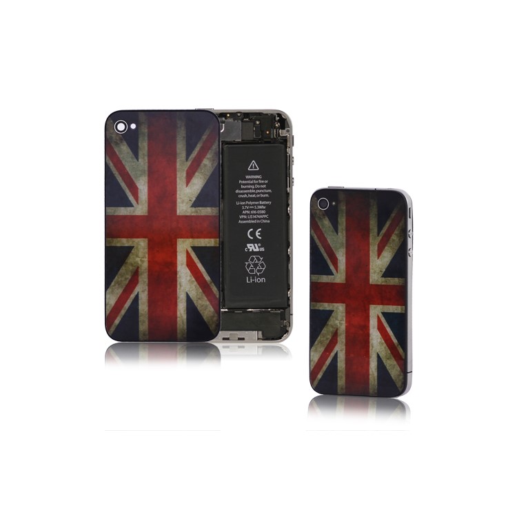 Retro Union Jack Glass iPhone 4 Back Cover Housing Replacement