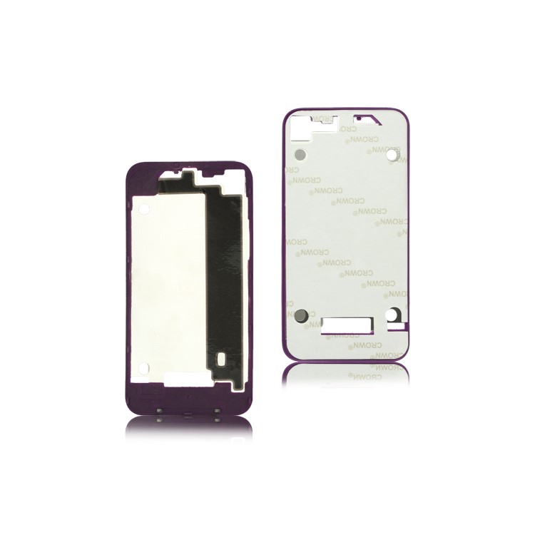 Plastic Frame Bezel for iPhone 4 Back Cover Housing - Purple
