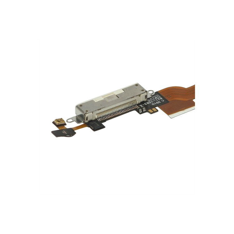 Dock Connector Charging Port Flex Cable for iPhone 4 4G (High Quality) - White