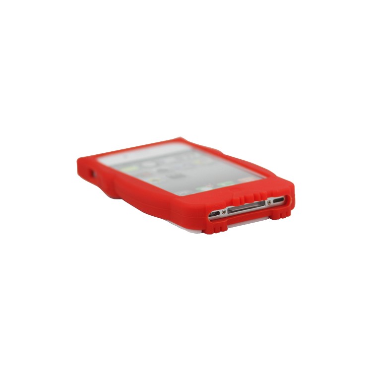 Adorable Owl Designs Silicone Skin Case for iPhone 4 4S - Red