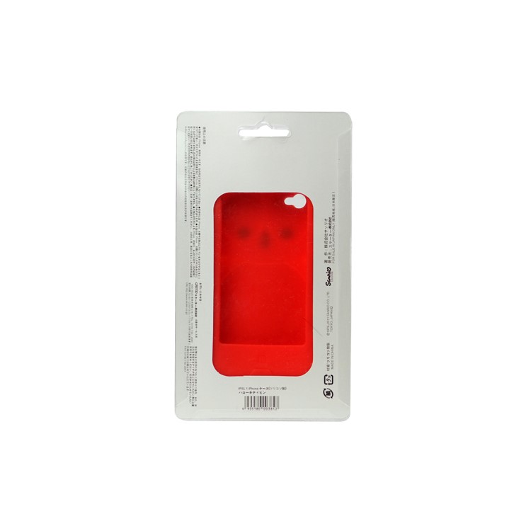 Adorable Owl Designs Silicone Skin Case for iPhone 4 4S - Red