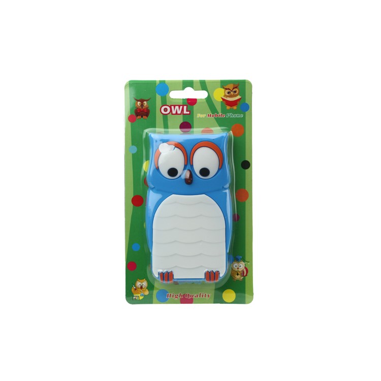 Likable Owl Designs Silicone Cover for iPhone 4 4S - Blue
