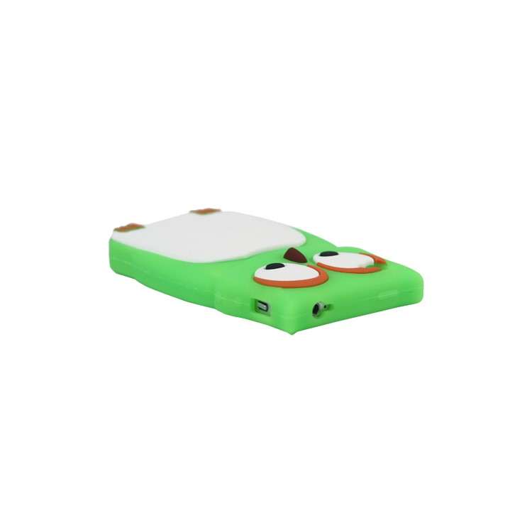 iPhone 4 4S Likable Owl Designs Silicone Skin Cover Case - Green