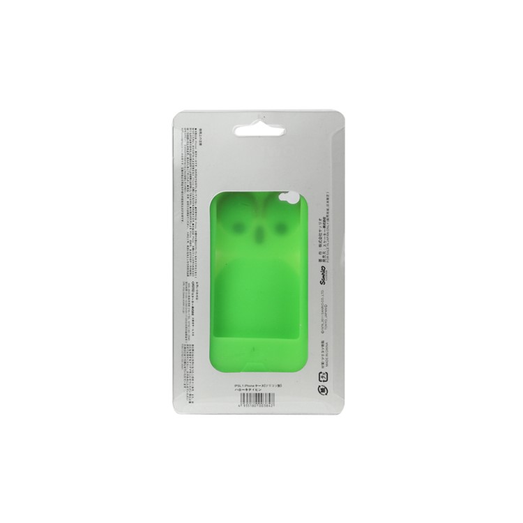 iPhone 4 4S Likable Owl Designs Silicone Skin Cover Case - Green