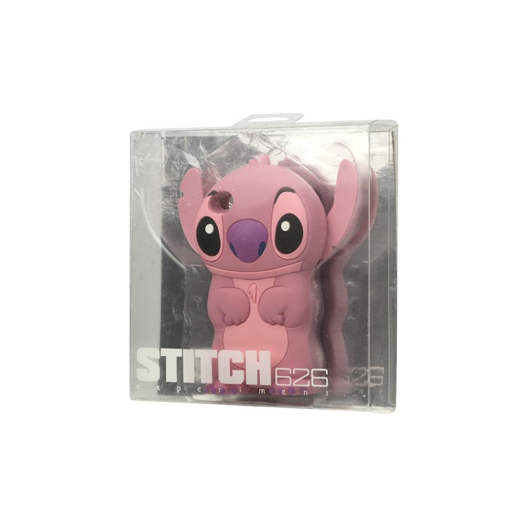 3D Endearing Stitch Silicone Case for iPhone 4 4S - Pink