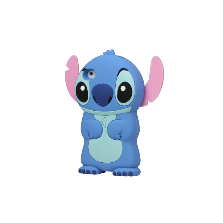 3D Endearing Stitch Silicone Case for iPhone 4 4S - Blue