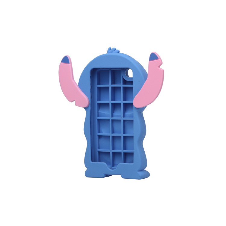 3D Endearing Stitch Silicone Case for iPhone 4 4S - Blue