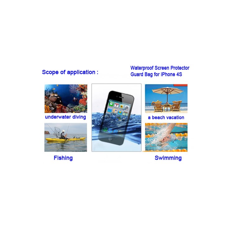 Premium Waterproof Screen Protector Guard Bag for iPhone 4 4S