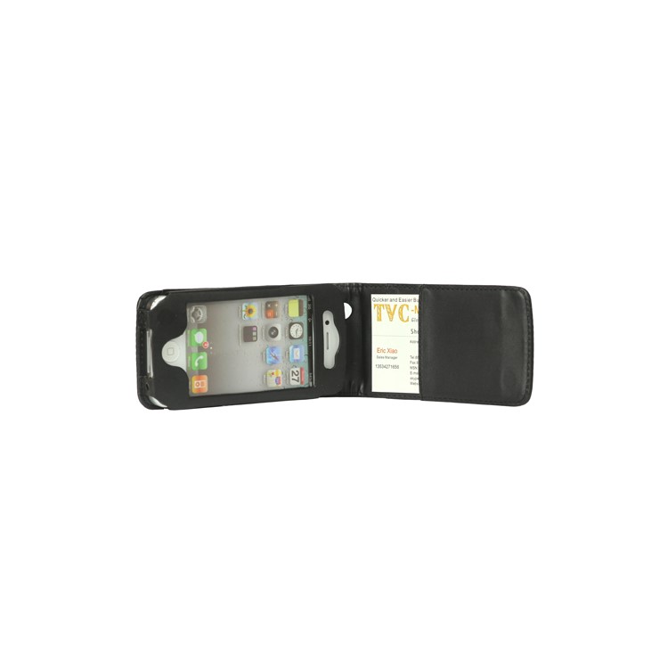 Premium Leather Flip Case Cover for iPhone 4 4S