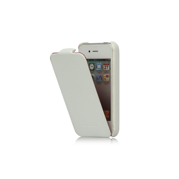 Genuine HOCO Duke Advanced Leather Case Cover for iPhone 4 4S - White