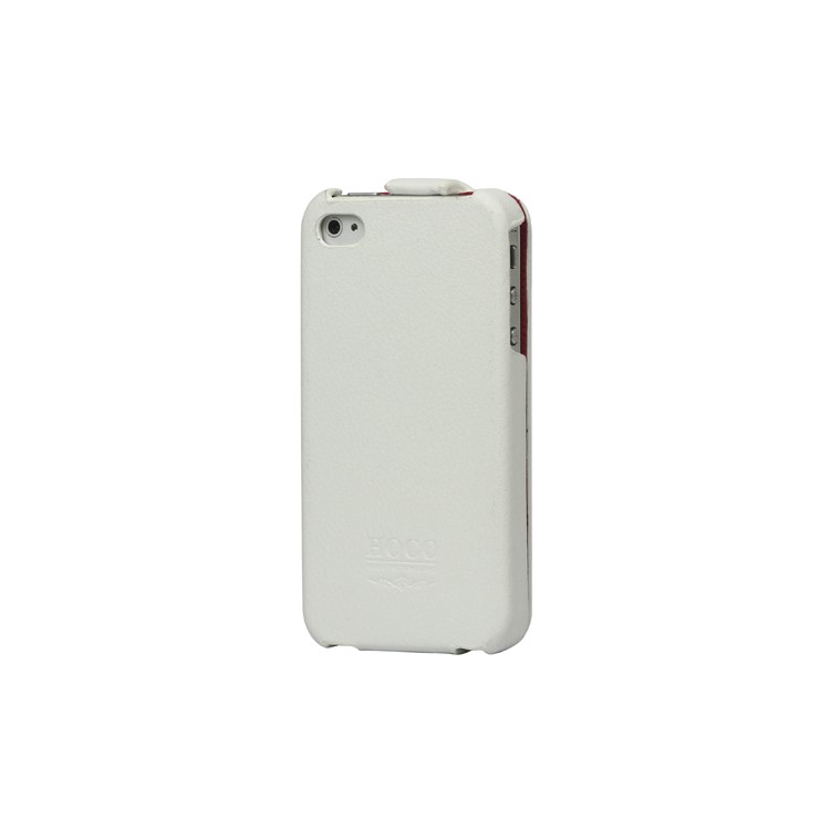 Genuine HOCO Duke Advanced Leather Case Cover for iPhone 4 4S - White