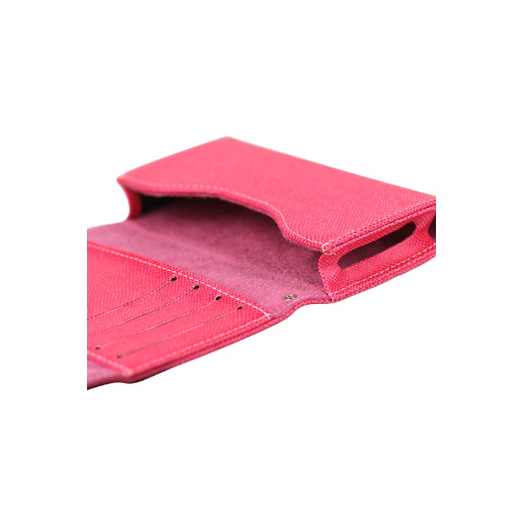Wallet with Wrist Strap Leather Case for iPhone 4 4S Samsung i9100 etc - Rose