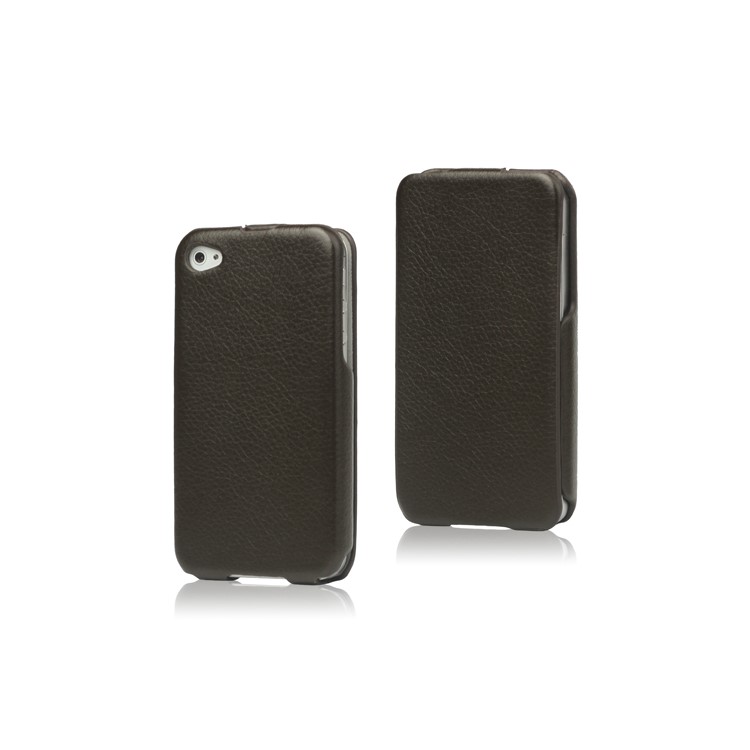 Slim Leather Case Cover for iPhone 4 4S - Brown
