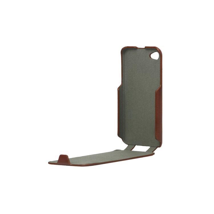 Slim Leather Case Cover for iPhone 4 4S - Coffee