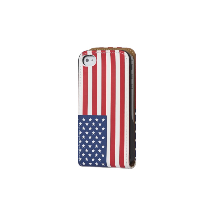 American Flag Leather Case Cover for iPhone 4 4S