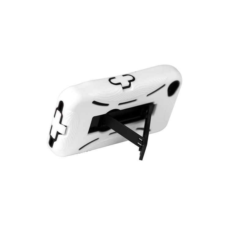 Snap-on Defender Stand Case for iPhone 4 4S - White