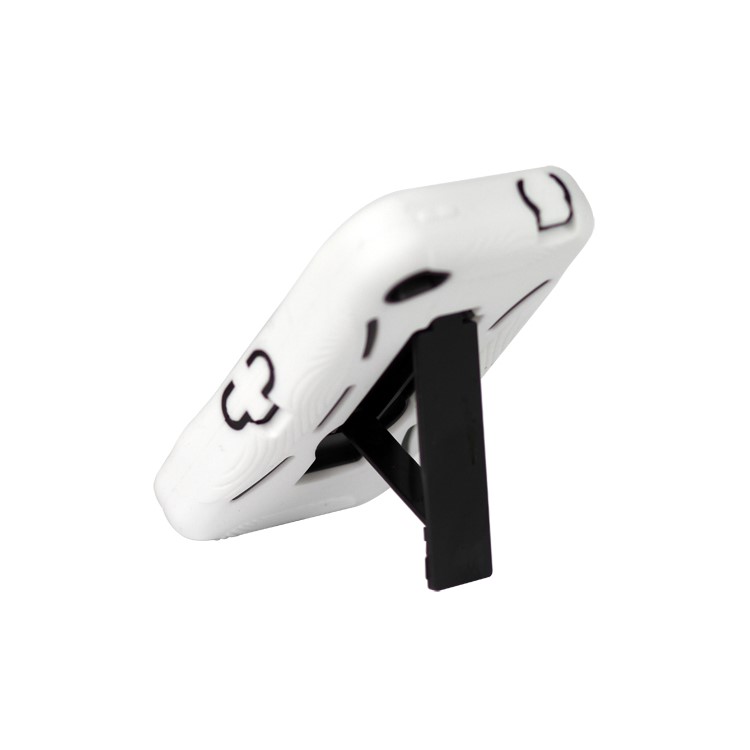 Snap-on Defender Stand Case for iPhone 4 4S - White