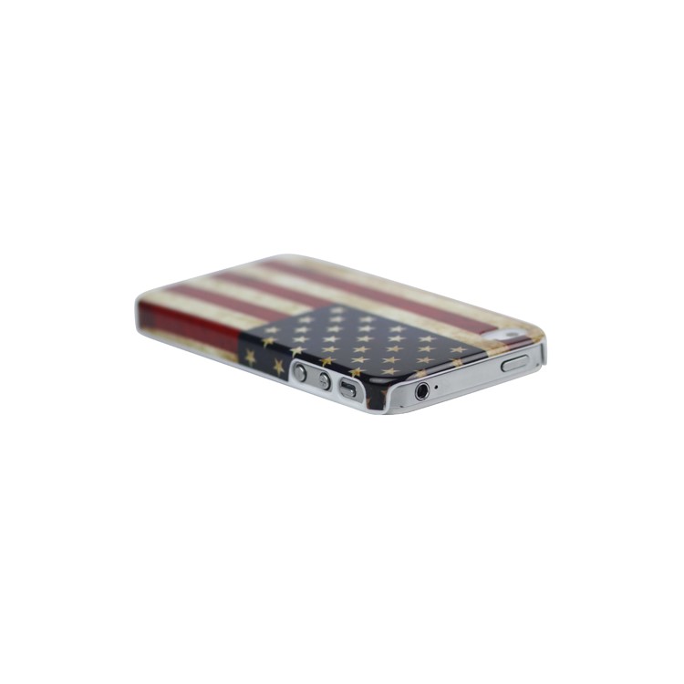 Retro American Flag Hard Case Cover for iPhone 4 4S