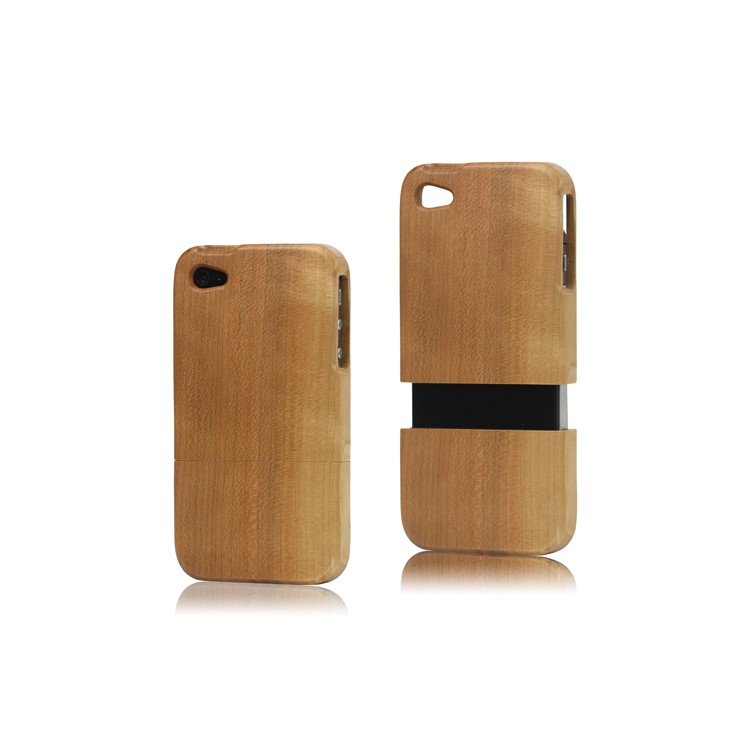 Snap-on Natural Wood Wooden Case Cover for iPhone 4 4S