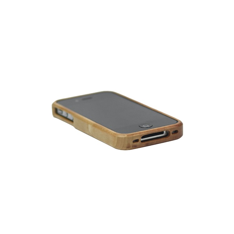 Snap-on Natural Wood Wooden Case Cover for iPhone 4 4S