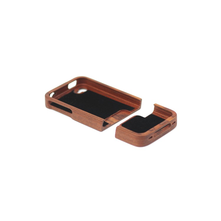 Snap-on Elegant Natural Wood Wooden Case Cover for iPhone 4 4S