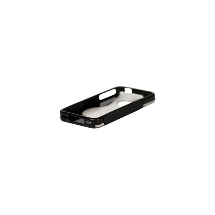 S-Shape PC & TPU Case for iPhone 4 4S - Black