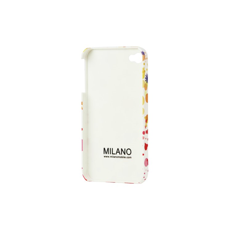 Flowers Circle Frosted Hard Plastic Case for iPhone 4 4S