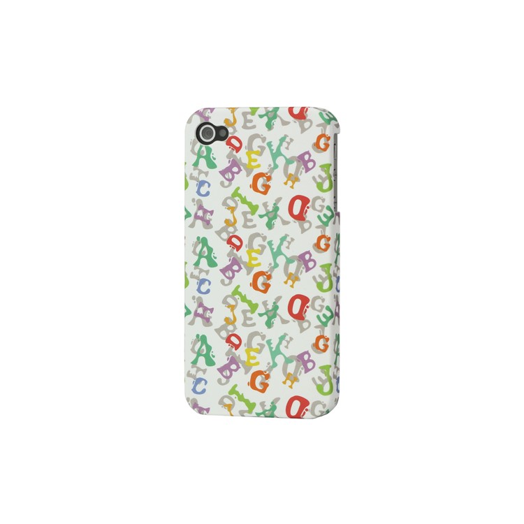 iPhone 4 4S Rubberized Hard Cover English Alphabet