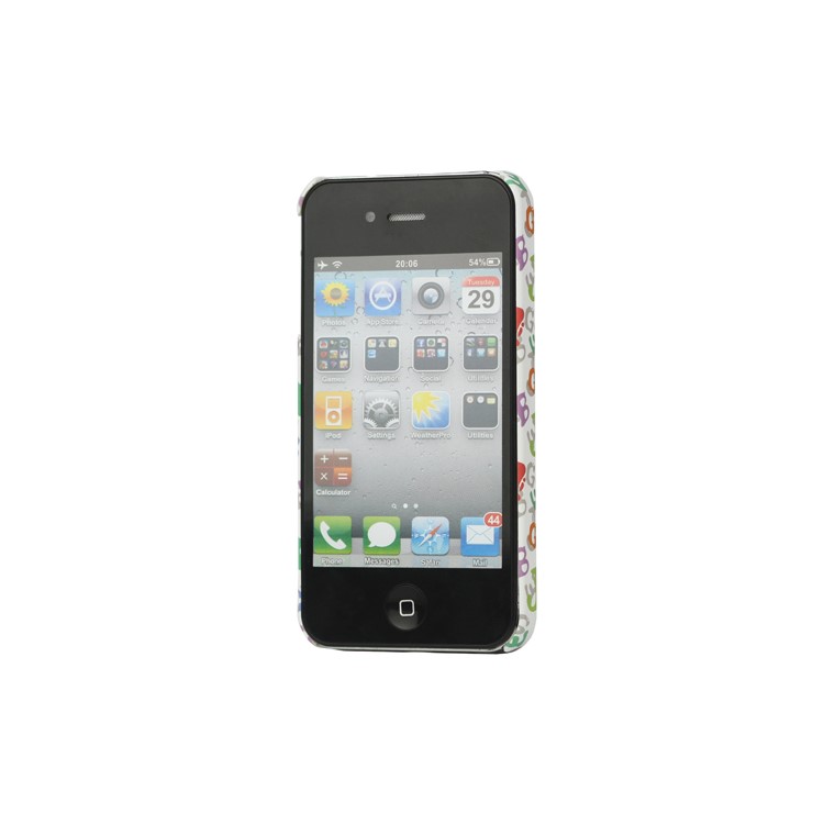 iPhone 4 4S Rubberized Hard Cover English Alphabet