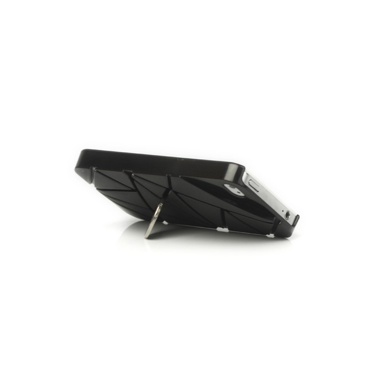 Premium 3D Hard Plastic Case Cover for iPhone 4 4S - Black