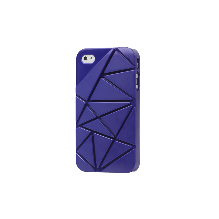 Premium 3D Hard Plastic Case Cover for iPhone 4 4S - Dark Blue