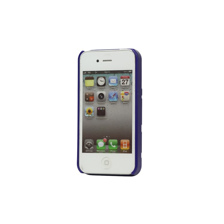 Premium 3D Hard Plastic Case Cover for iPhone 4 4S - Dark Blue