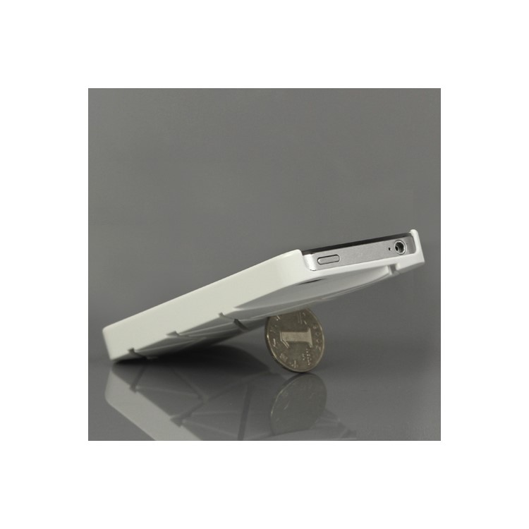 Premium 3D Hard Plastic Case Cover for iPhone 4 4S - White