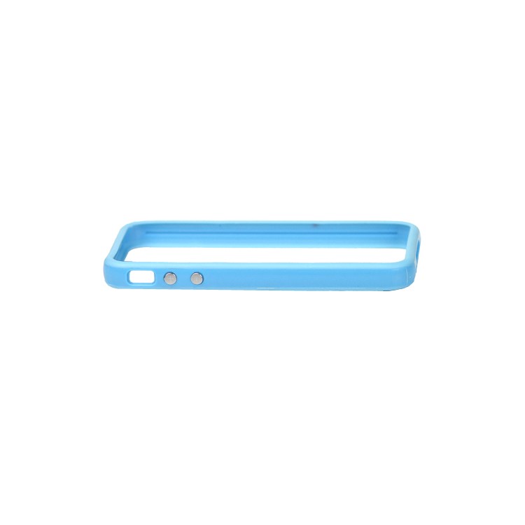 TPU & Plastic Hybrid Bumper Frame Case for iPhone 4 4S - Blue