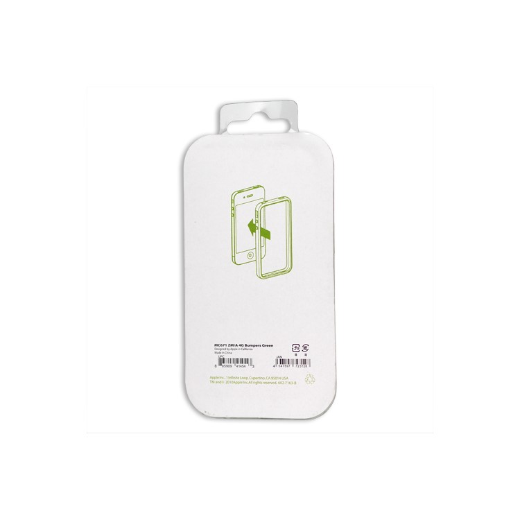 TPU & Plastic Hybrid Bumper Frame Case for iPhone 4 4S - Green