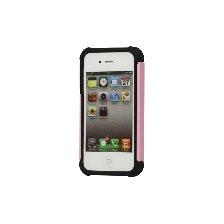 Grainy Defender Case Cover for iPhone 4 4S - Pink