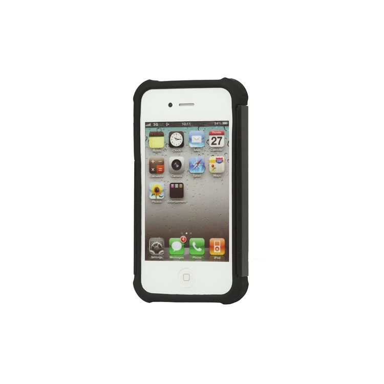 Grainy Defender Case Cover for iPhone 4 4S - Black