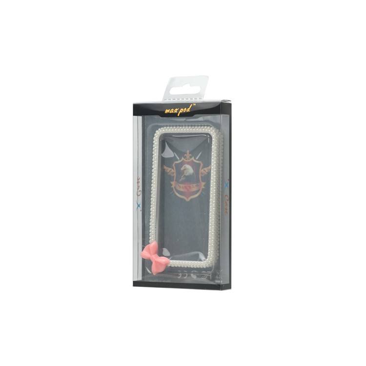 Bowknot Pearl Hard Plastic Bumper Case for iPhone 4 4S