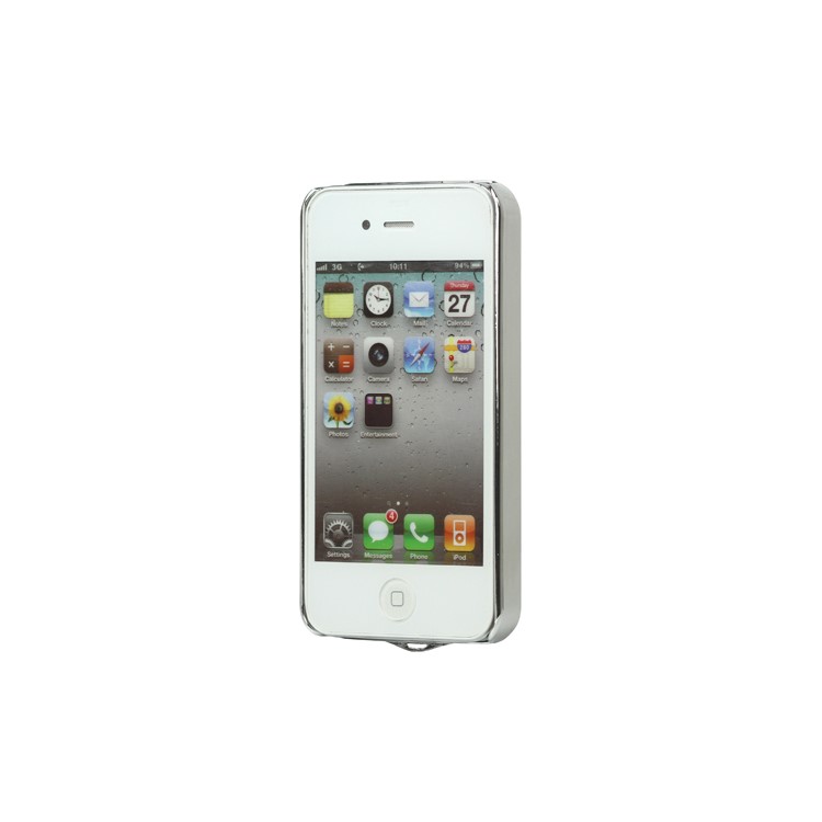 Sparkling Rhinestone Electroplating Hard Case Cover for iPhone 4 4S - Gold