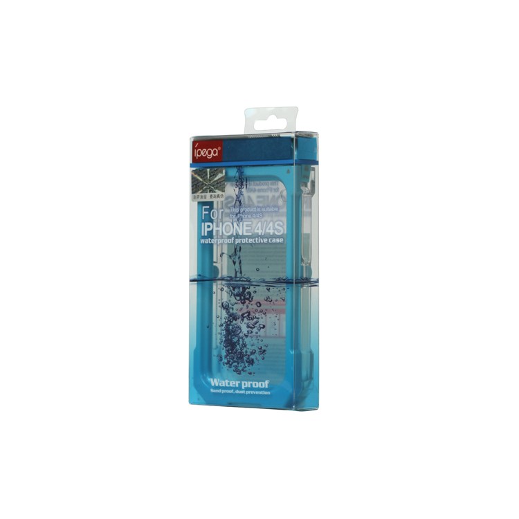 iPega Waterproof Hard Plastic Case Cover for iPhone 4 4S - Baby Blue