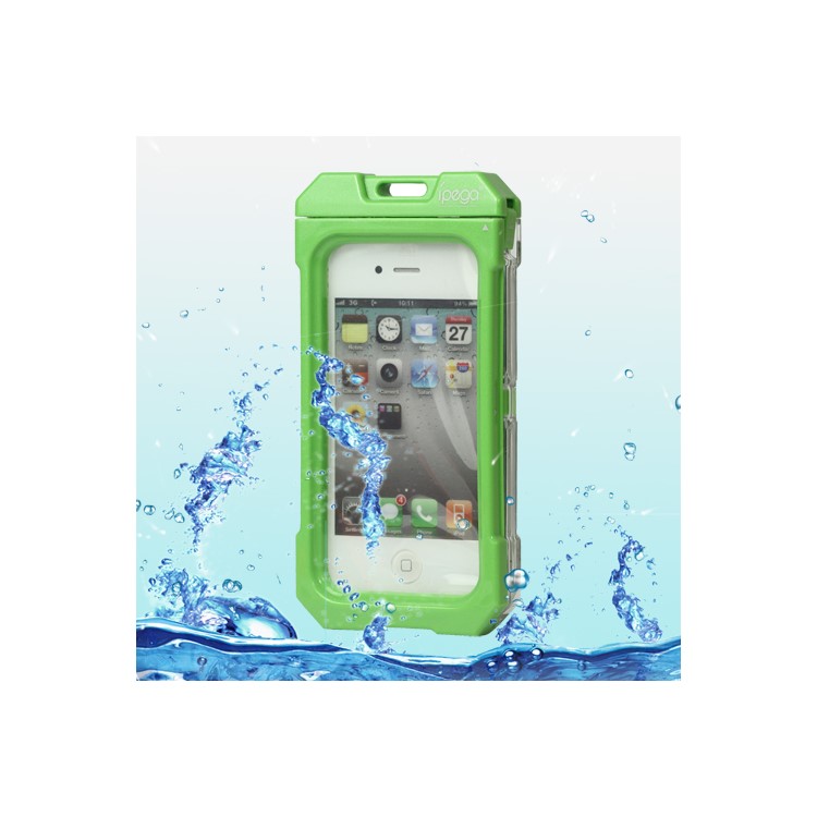 iPega Waterproof Hard Plastic Case Cover for iPhone 4 4S - Green