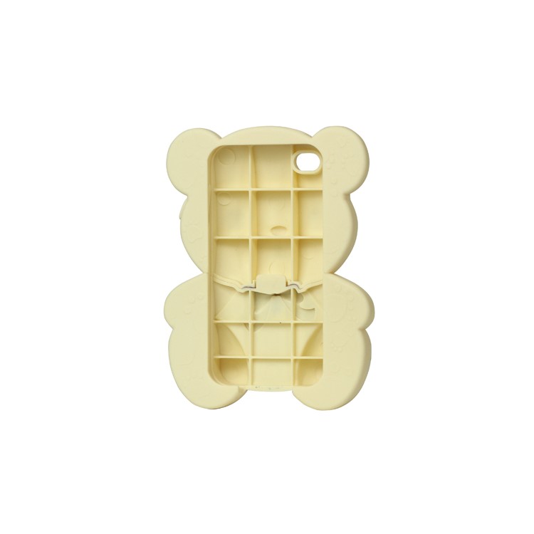 Cute Teddy Bear Snap-on 3D Hard Plastic Cover for iPhone 4 4S - Beige