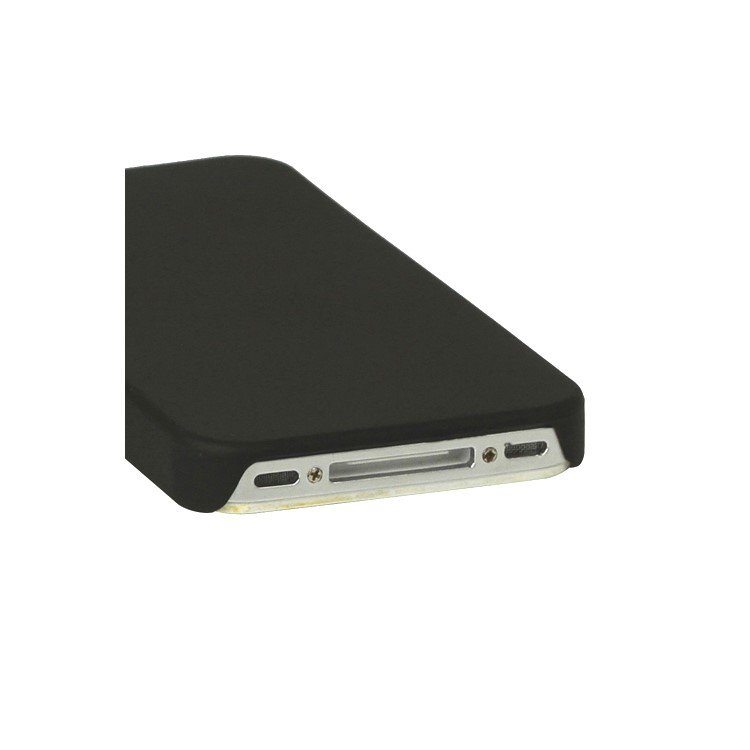 Rubberized Hard Case Cover for iPhone 4 4S - Black